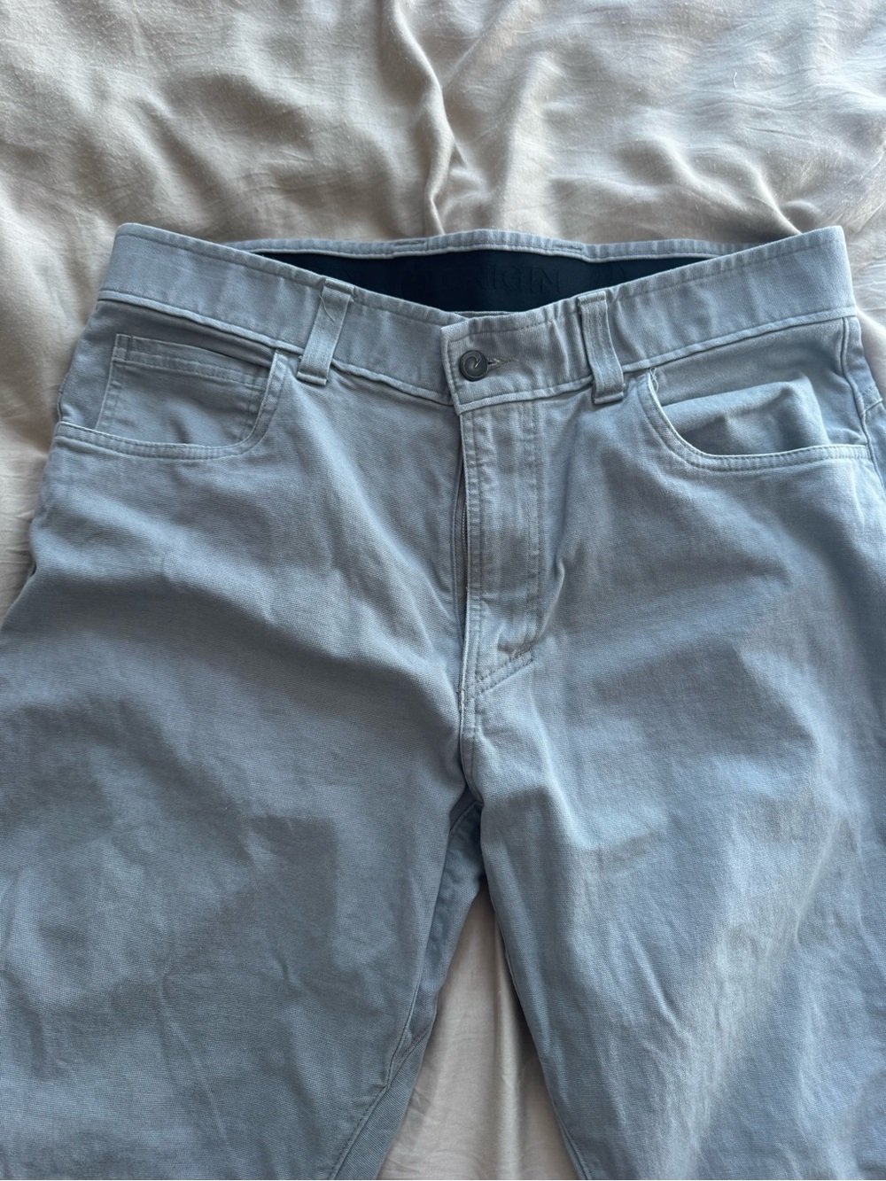 Origin USA / MOAB STRETCH COTTON CANVAS PANT - STRAIGHT 34/30 color - light Grey
